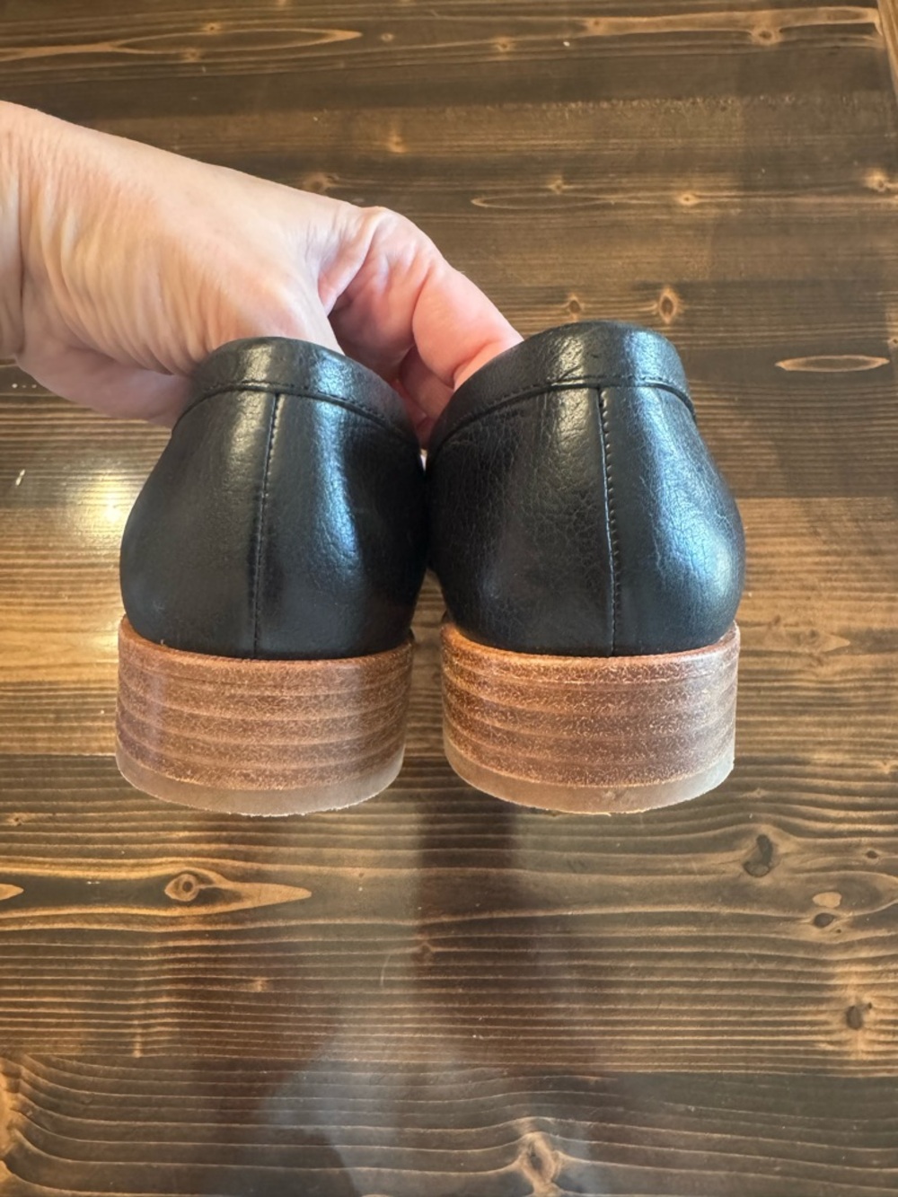 Madewell Women’s Black Leather Slip-On Loafers with Pointed Toe Size 7.5 - Picture 4 of 8